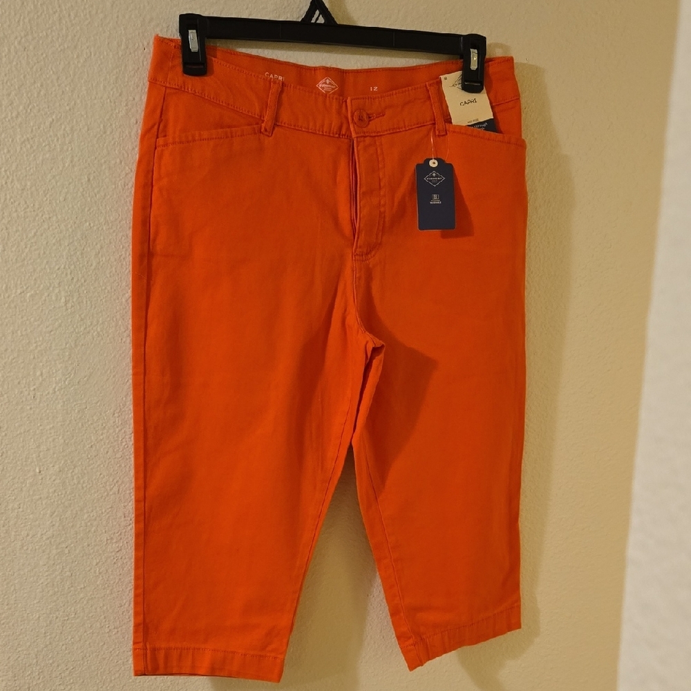 Orange Cropped Pants